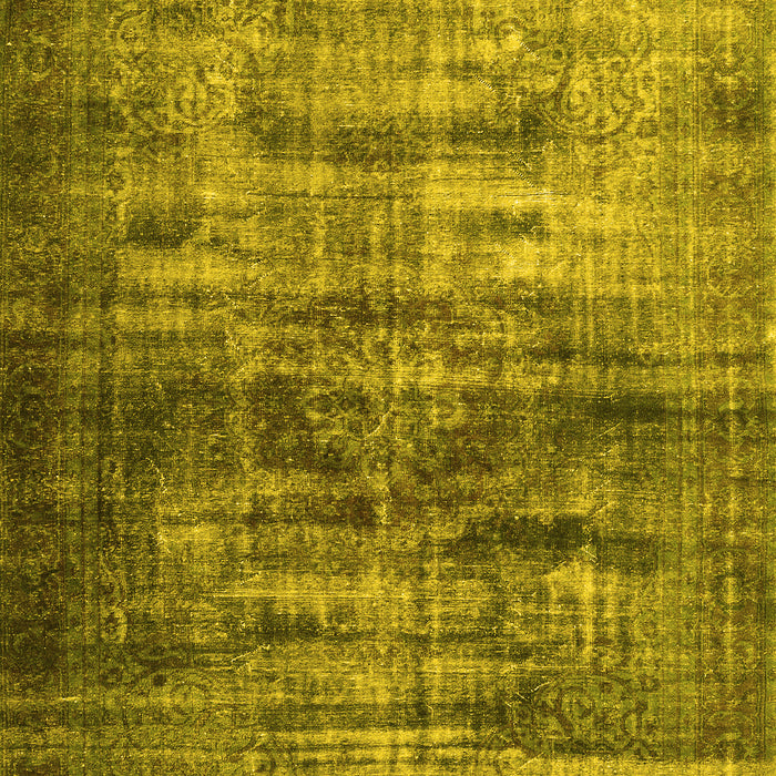 Machine Washable Persian Yellow Traditional Rug, wshtr3439yw