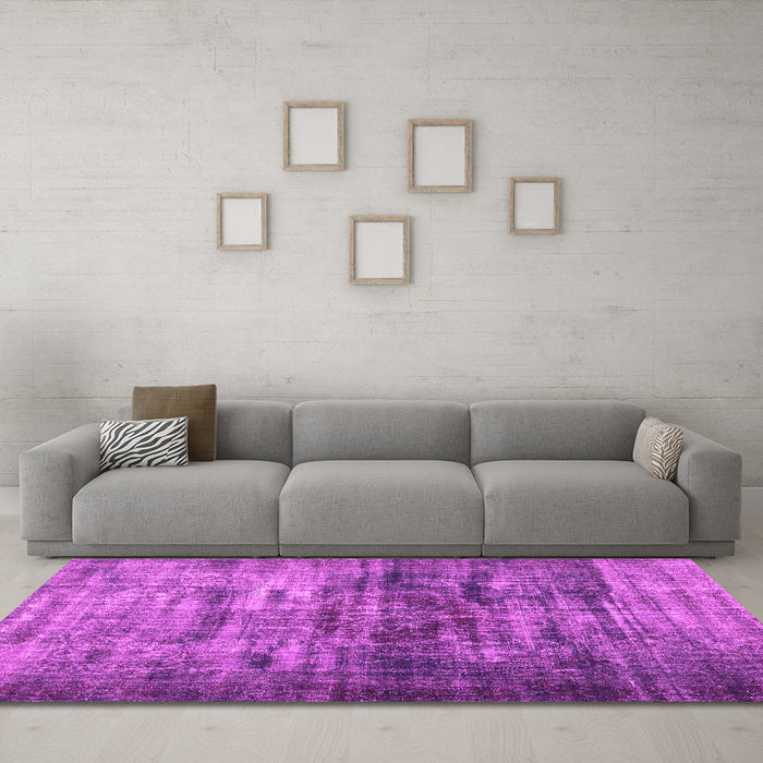 Machine Washable Persian Pink Traditional Rug in a Living Room, wshtr3439pnk