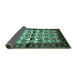 Sideview of Persian Turquoise Traditional Rug, tr343turq
