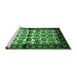 Sideview of Machine Washable Persian Emerald Green Traditional Area Rugs, wshtr343emgrn