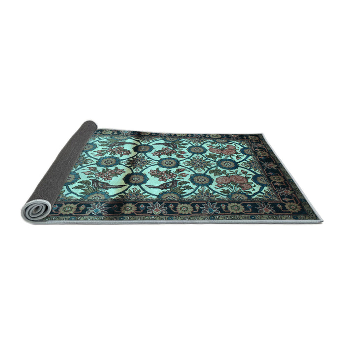 Sideview of Persian Light Blue Traditional Rug, tr343lblu