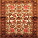 Serging Thickness of Persian Orange Traditional Rug, tr343org
