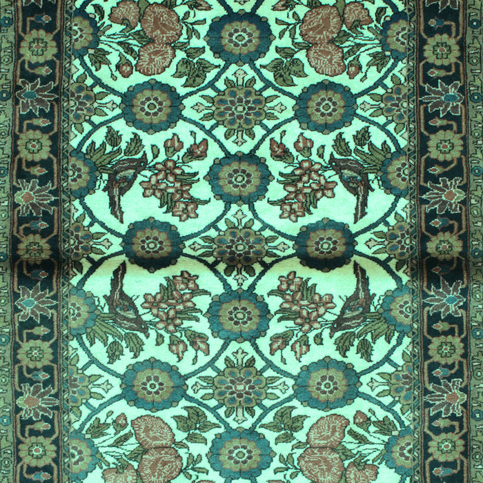 Machine Washable Persian Turquoise Traditional Area Rugs, wshtr343turq