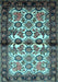 Machine Washable Persian Light Blue Traditional Rug, wshtr343lblu