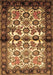 Machine Washable Persian Brown Traditional Rug, wshtr343brn