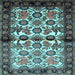 Square Persian Light Blue Traditional Rug, tr343lblu