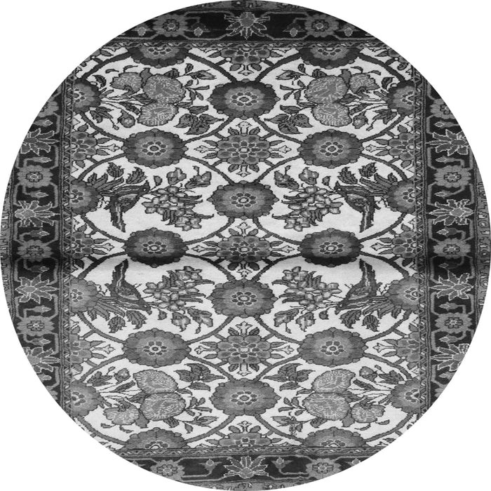 Machine Washable Persian Gray Traditional Rug, wshtr343gry