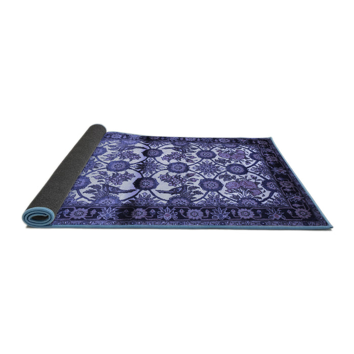 Sideview of Persian Blue Traditional Rug, tr343blu
