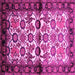 Square Persian Pink Traditional Rug, tr343pnk
