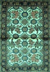 Persian Turquoise Traditional Rug, tr343turq