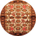 Square Persian Orange Traditional Rug, tr343org