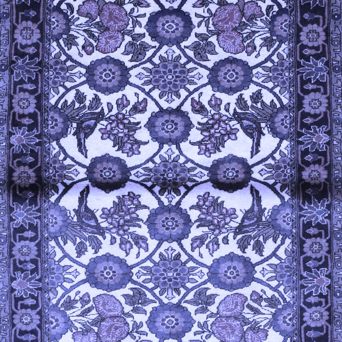 Machine Washable Persian Blue Traditional Rug, wshtr343blu