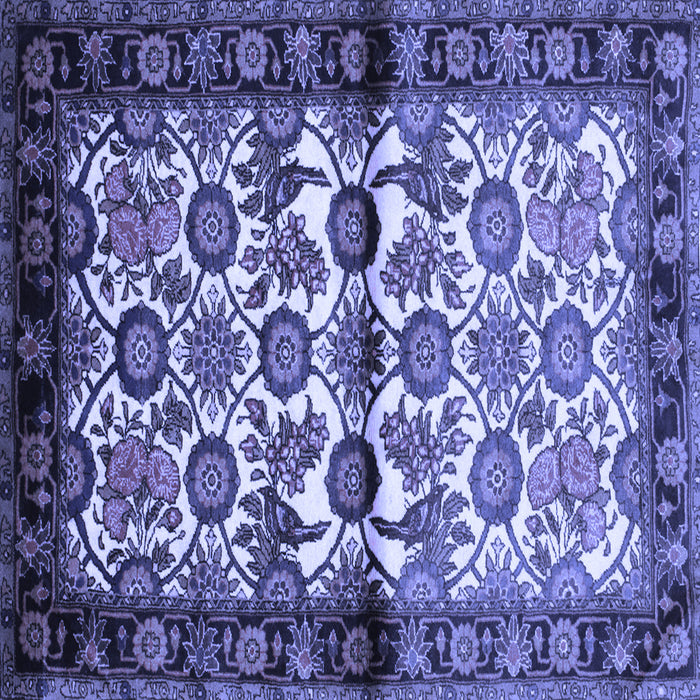 Square Persian Blue Traditional Rug, tr343blu