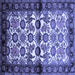 Square Persian Blue Traditional Rug, tr343blu