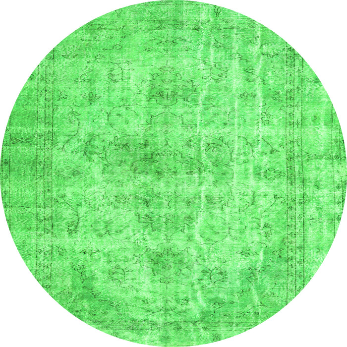 Square Persian Green Traditional Rug, tr3440grn