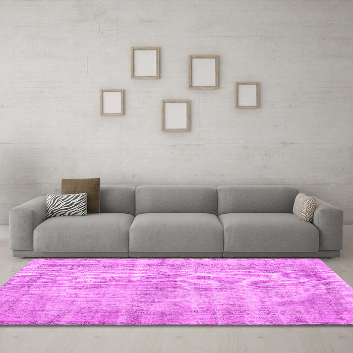 Machine Washable Persian Pink Traditional Rug in a Living Room, wshtr3440pnk