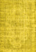 Machine Washable Persian Yellow Traditional Rug, wshtr3440yw