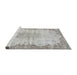 Sideview of Machine Washable Traditional Light Gray Rug, wshtr3441