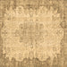 Square Persian Brown Traditional Rug, tr3441brn