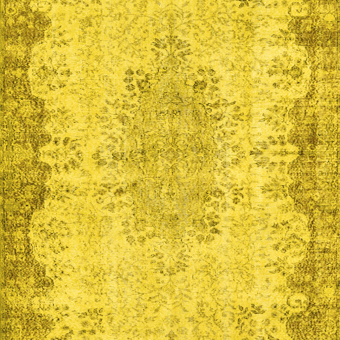 Machine Washable Persian Yellow Traditional Rug, wshtr3441yw
