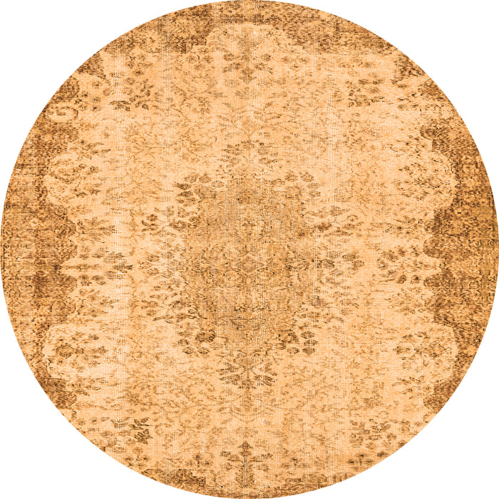 Square Persian Orange Traditional Rug, tr3441org