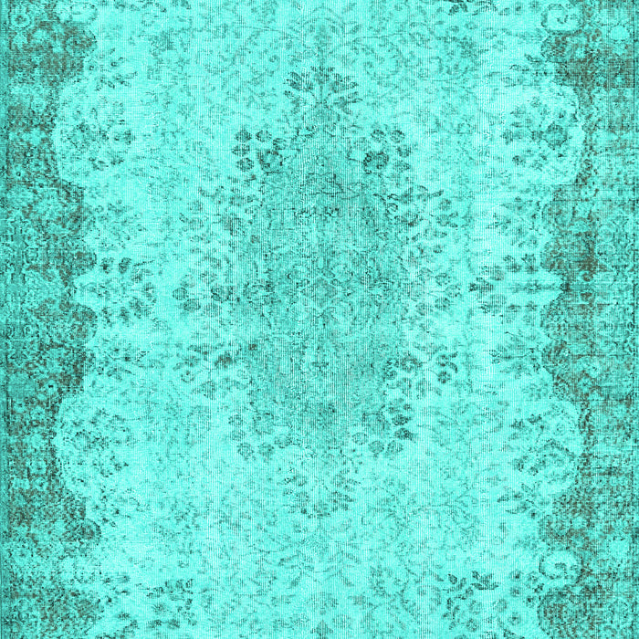 Machine Washable Persian Turquoise Traditional Area Rugs, wshtr3441turq