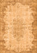 Serging Thickness of Machine Washable Persian Orange Traditional Area Rugs, wshtr3441org