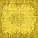 Square Persian Yellow Traditional Rug, tr3441yw