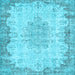 Square Persian Light Blue Traditional Rug, tr3441lblu