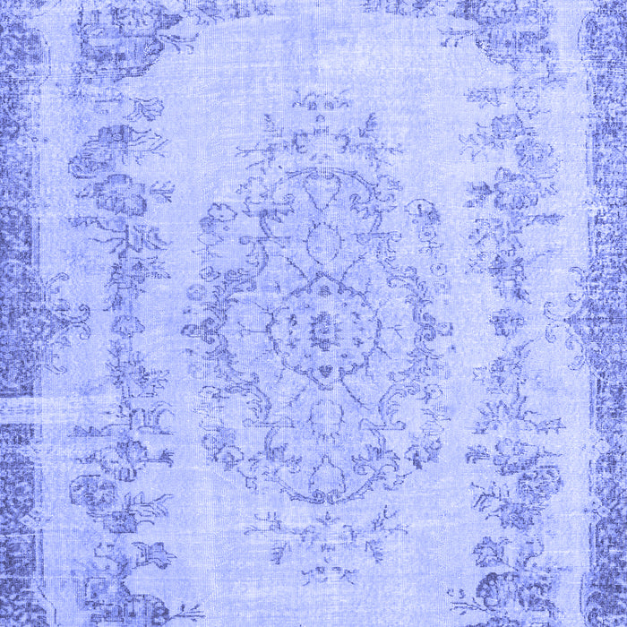 Machine Washable Persian Blue Traditional Rug, wshtr3442blu