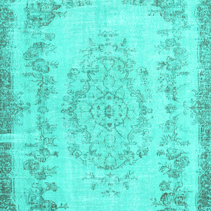 Machine Washable Persian Turquoise Traditional Area Rugs, wshtr3442turq
