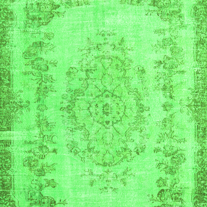 Serging Thickness of Machine Washable Persian Green Traditional Area Rugs, wshtr3442grn