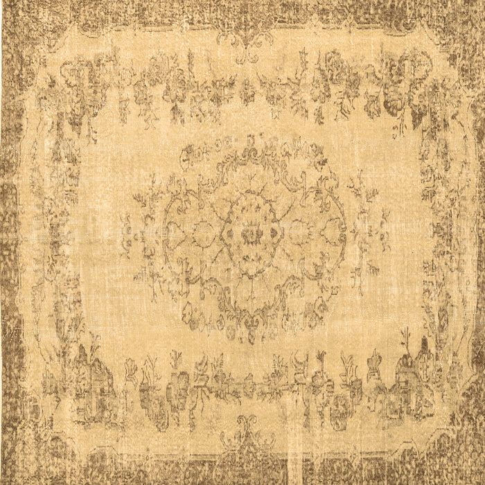 Square Persian Brown Traditional Rug, tr3442brn