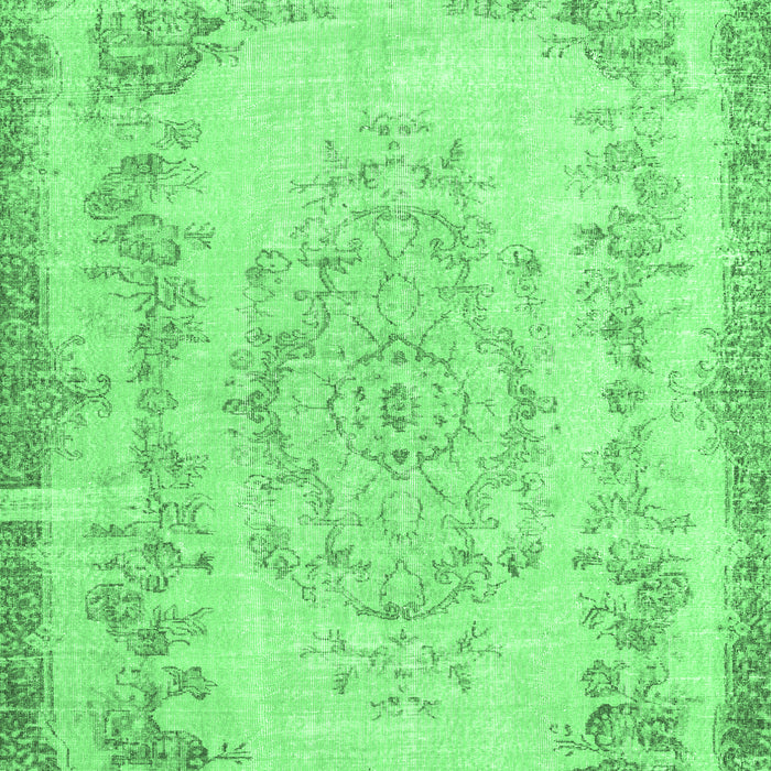 Machine Washable Persian Emerald Green Traditional Area Rugs, wshtr3442emgrn