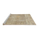 Sideview of Machine Washable Traditional Dark Almond Brown Rug, wshtr3443