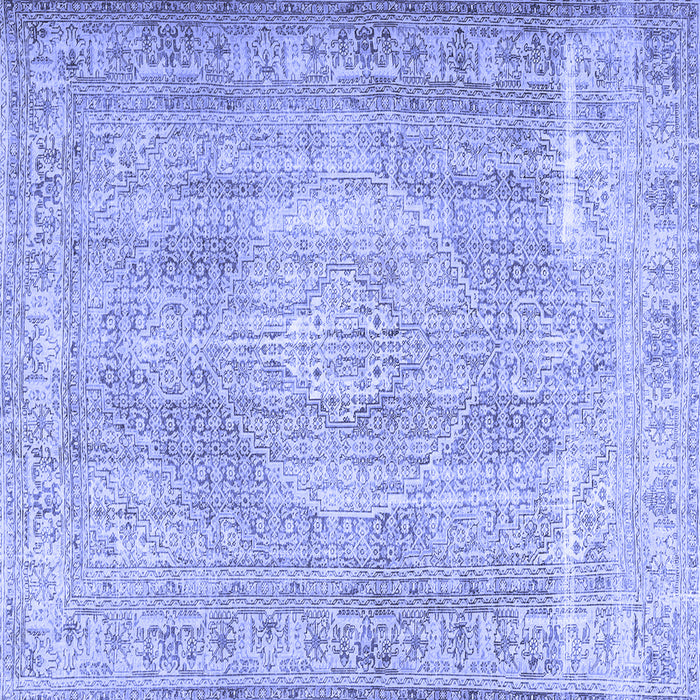 Square Persian Blue Traditional Rug, tr3443blu