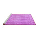 Sideview of Machine Washable Persian Purple Traditional Area Rugs, wshtr3443pur