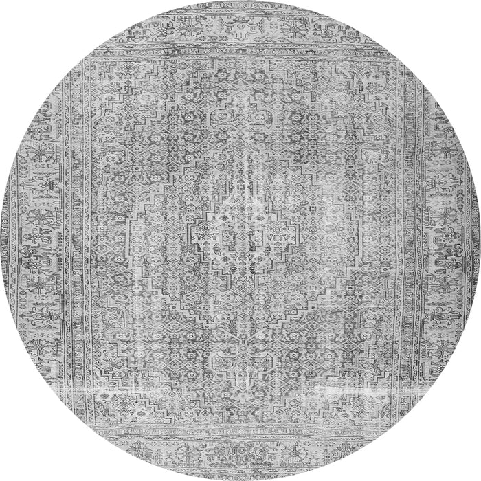 Machine Washable Persian Gray Traditional Rug, wshtr3443gry