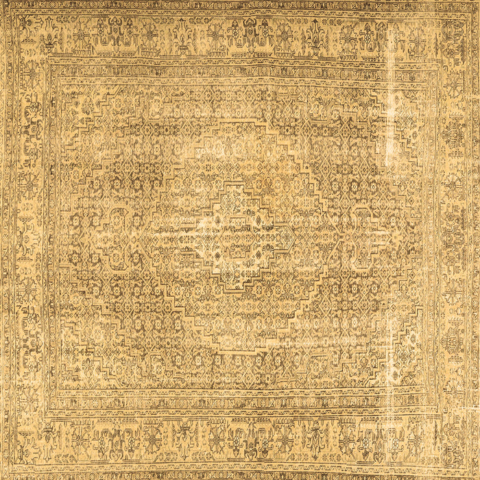 Square Persian Brown Traditional Rug, tr3443brn