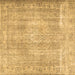 Square Persian Brown Traditional Rug, tr3443brn