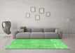 Machine Washable Persian Emerald Green Traditional Area Rugs in a Living Room,, wshtr3443emgrn