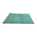 Sideview of Machine Washable Persian Light Blue Traditional Rug, wshtr3443lblu