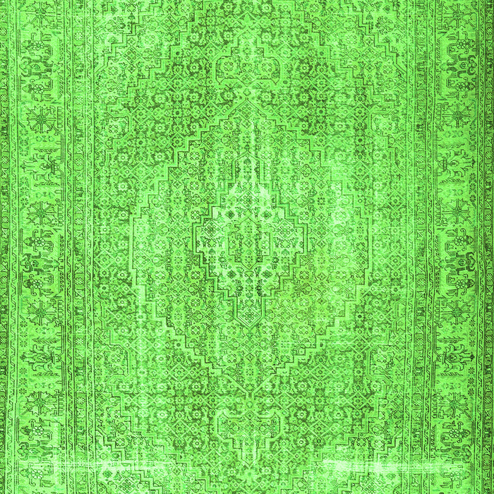 Serging Thickness of Machine Washable Persian Green Traditional Area Rugs, wshtr3443grn