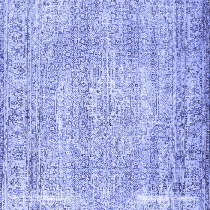 Machine Washable Persian Blue Traditional Rug, wshtr3443blu