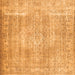 Serging Thickness of Persian Orange Traditional Rug, tr3443org