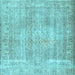 Square Persian Light Blue Traditional Rug, tr3443lblu