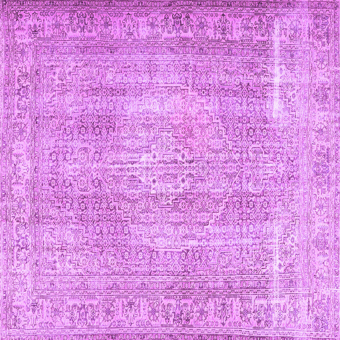 Square Persian Purple Traditional Rug, tr3443pur