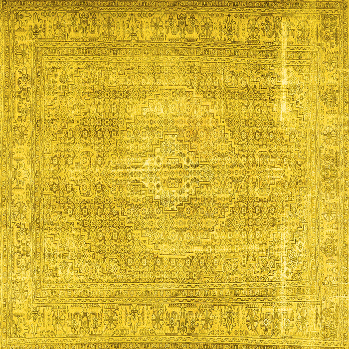 Square Persian Yellow Traditional Rug, tr3443yw
