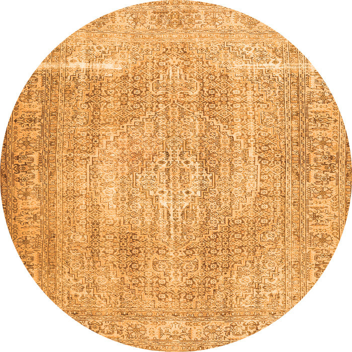 Square Persian Orange Traditional Rug, tr3443org