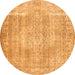Square Persian Orange Traditional Rug, tr3443org